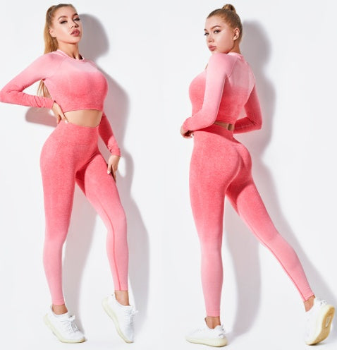 Seamless Long-Sleeve Yoga Set